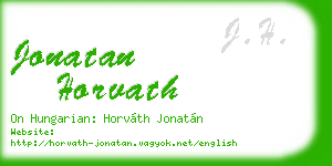 jonatan horvath business card